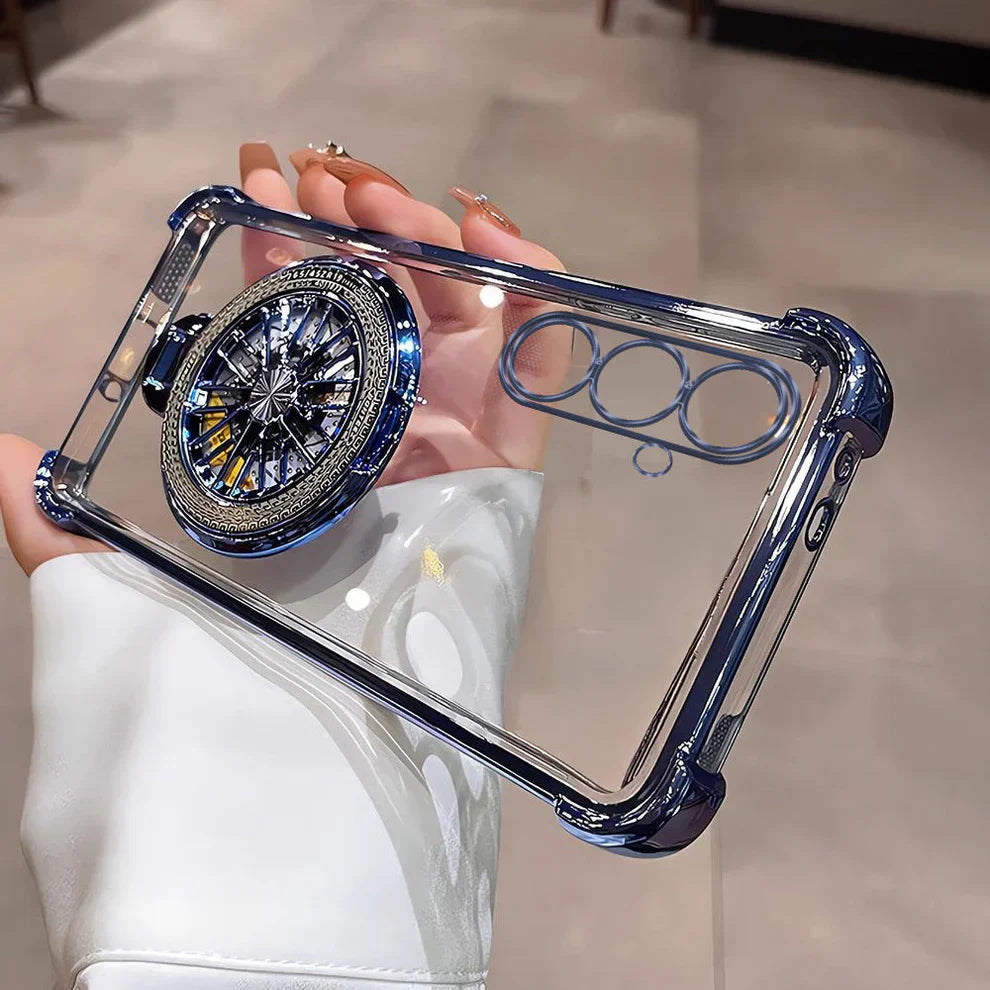 Samsung Galaxy A14 5G Premium Stress Buster Wheel Rotating Shockproof Airbags Case