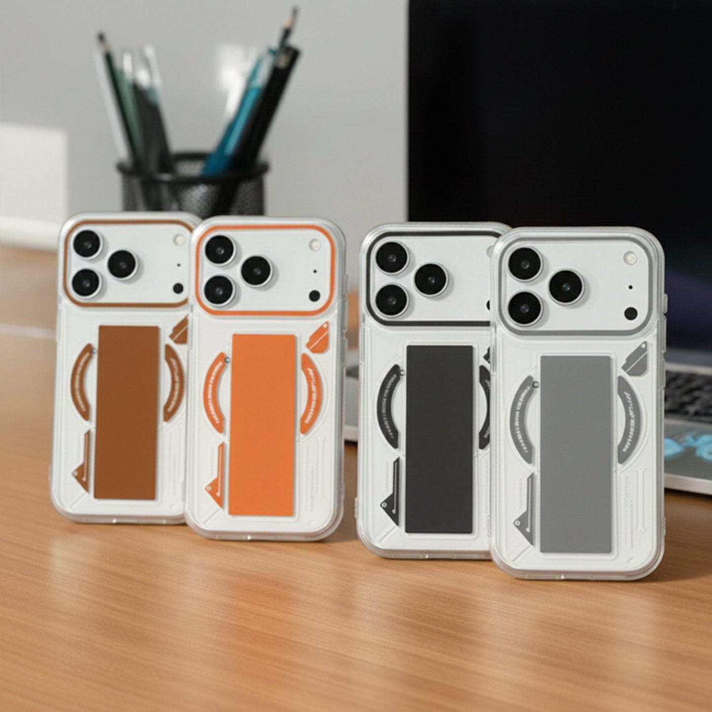 iPhone 17 Pro & 17 Pro Max Exquisite Stripe Stand Magsafe Case